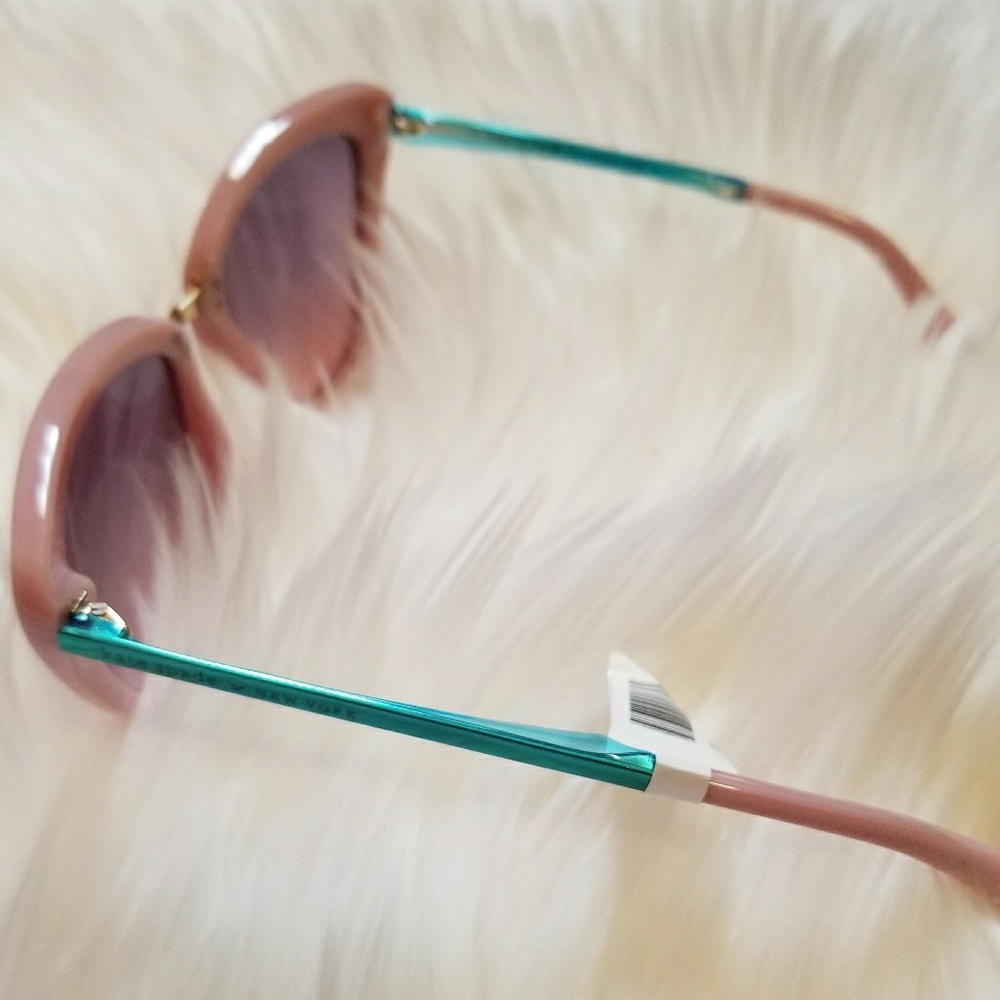 NWT Kate Spade Cissy Cat Pink Gold Sunglasses - Picture 4 of 8